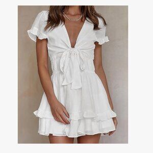 PRETTY GARDEN White Sundress